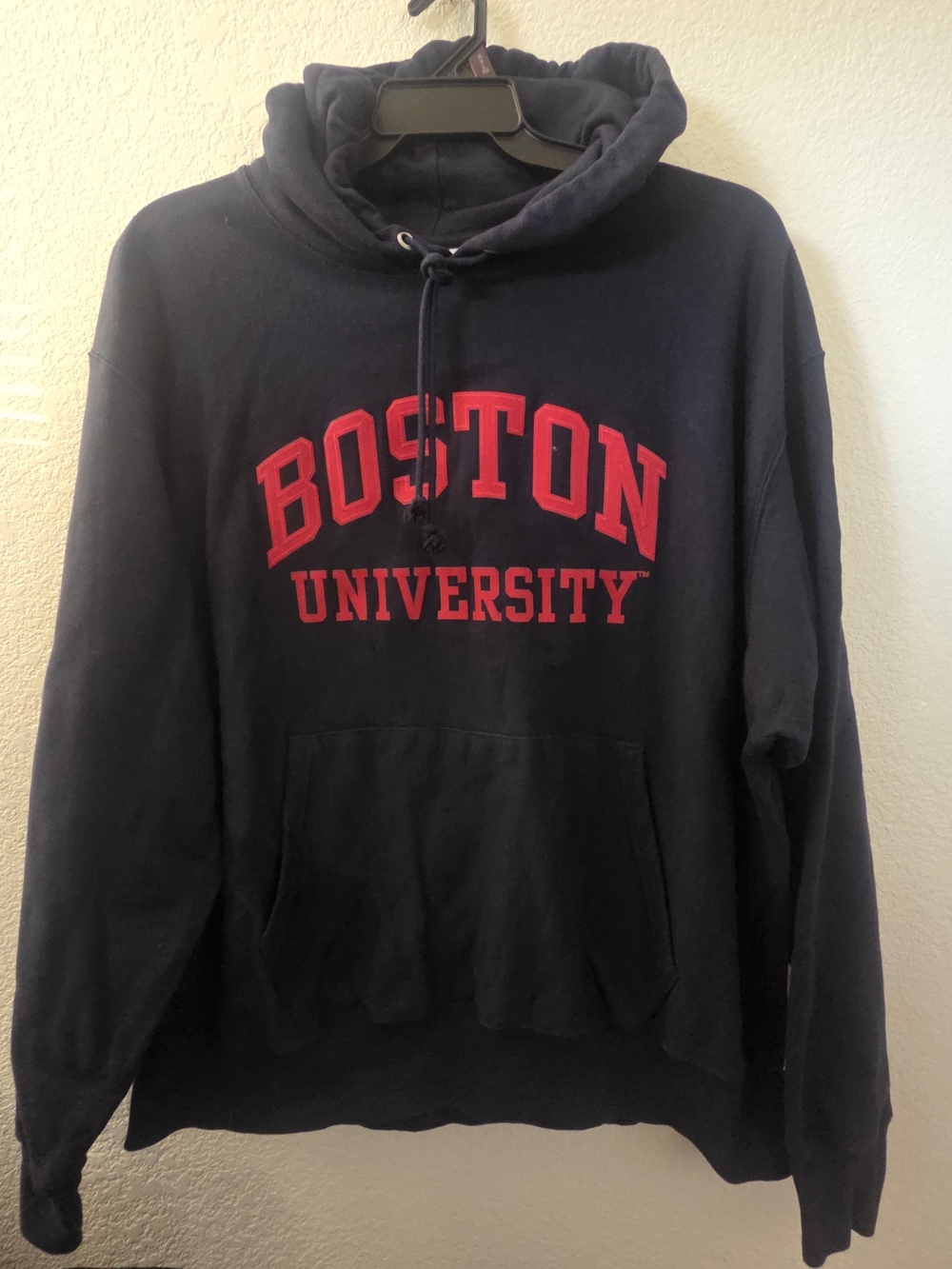 Boston University Men’s Navy Crewneck Hoodie